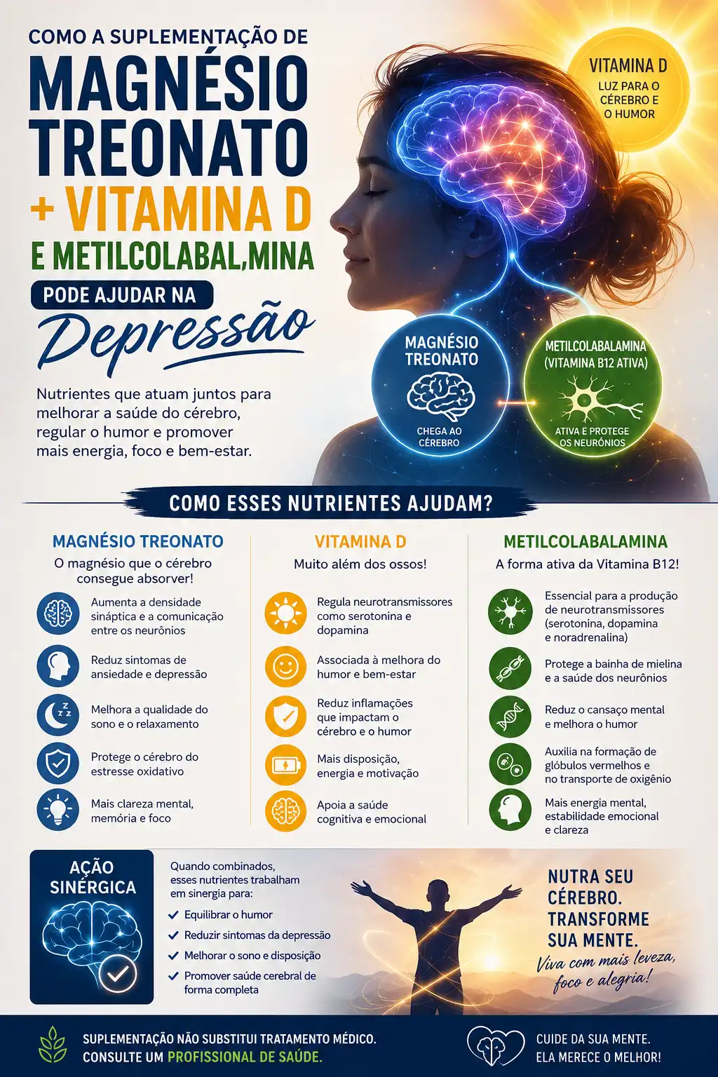 Suplementos para melhorar a saúde mental – Anti-depressão